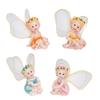4Pcs Flower Fairies Figurines Garden Home Ornament Fairy Figures Resin Craft Bonsai Decoration