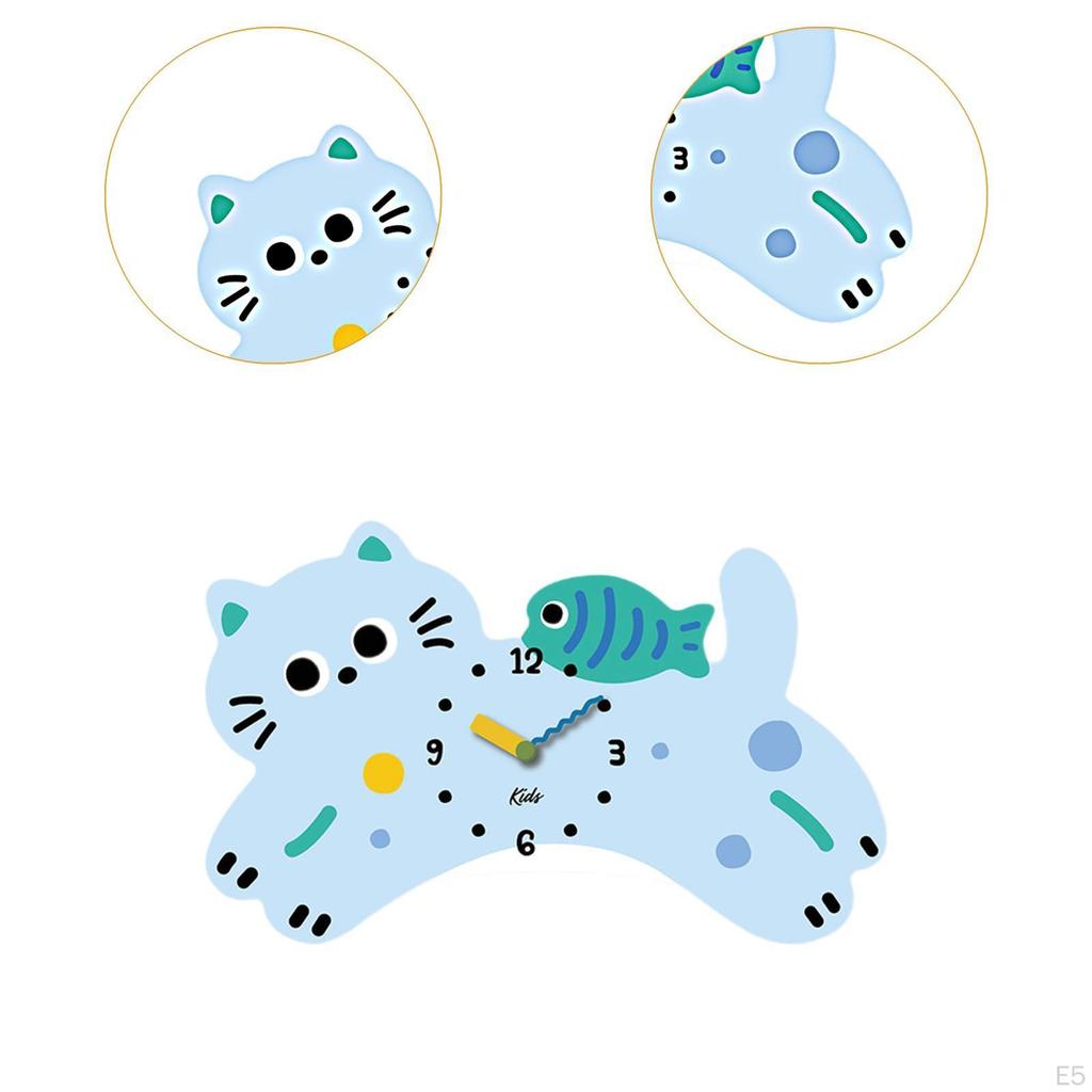 Cat Wall Decoration Decorative Watch for Children's Room Living