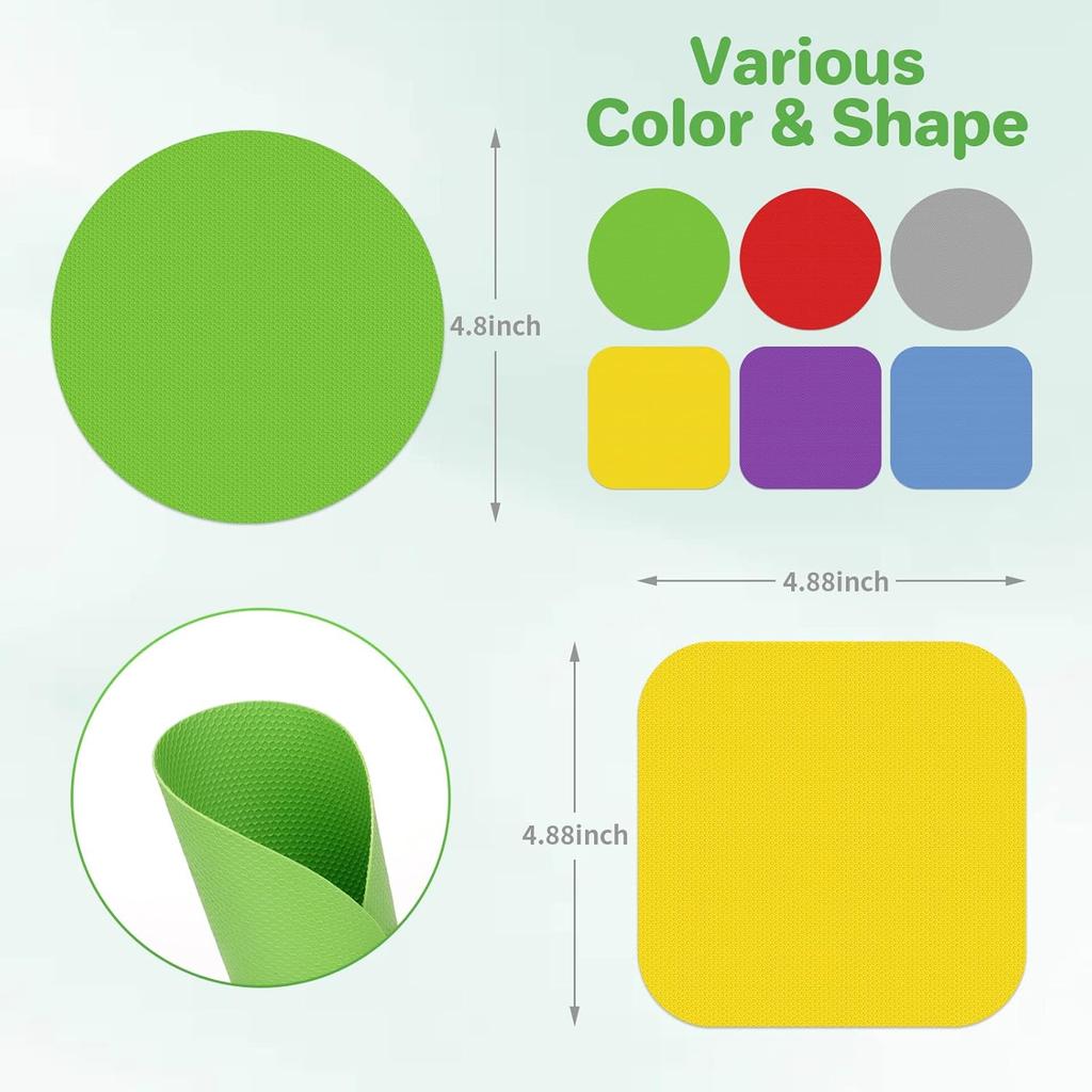 Leezmark 6 Pcs Jar Opener, Rubber Jar Grippers Multi-function Silicone Jar Gripper Pads Bottle Lid Opener Jar Openers for Seniors with Arthritis Weak