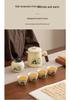 Portable Travel Tea Set: Quick-Brew Pot with Four Cups, New Style for Young People On the Go