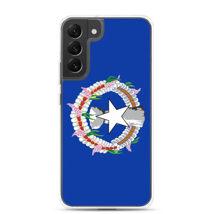 Coque Samsung - Drapeau des Îles Mariannes du Nord - Galaxy S23 Plus - Souple - Multicolore - Vertical