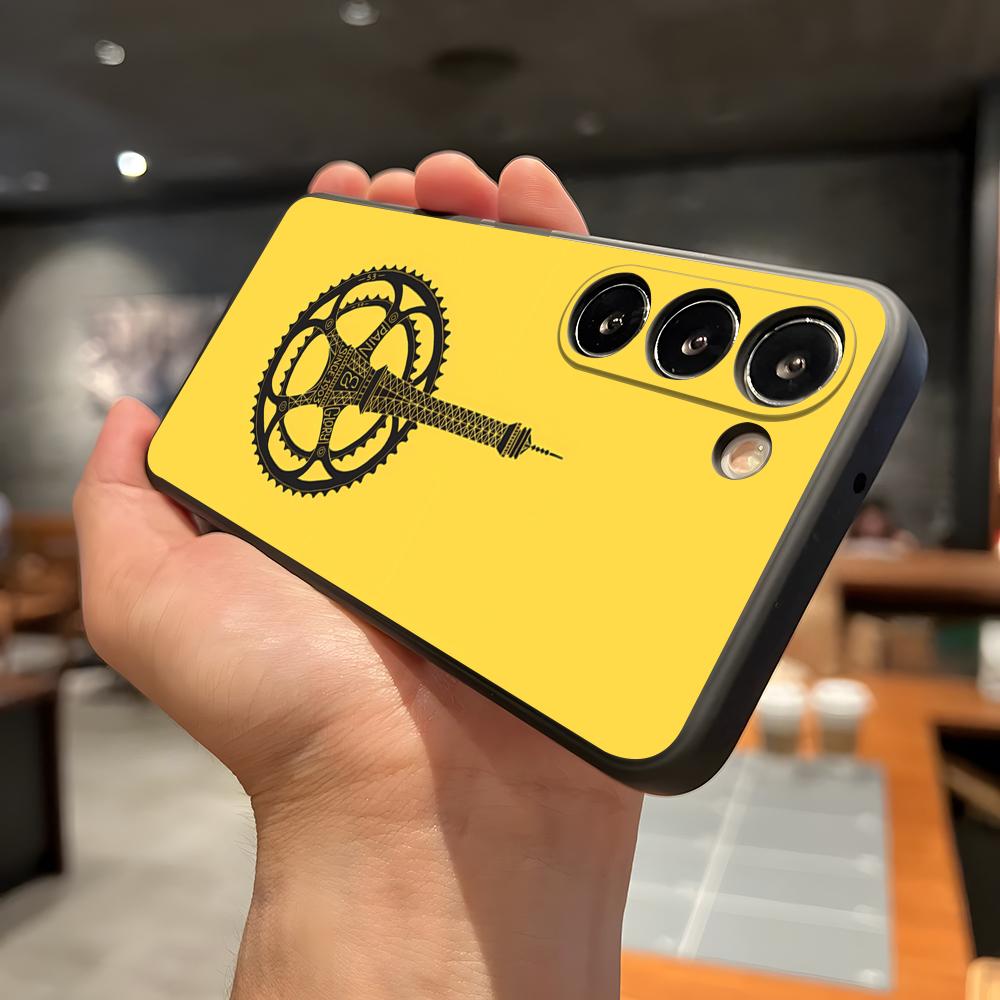 Coque de téléphone pour vélo T-Tour de France pour Samsung A56 A36 A26 A16 A15 A25 A35 A55 A14 A34 A24 A54 Coque souple noire