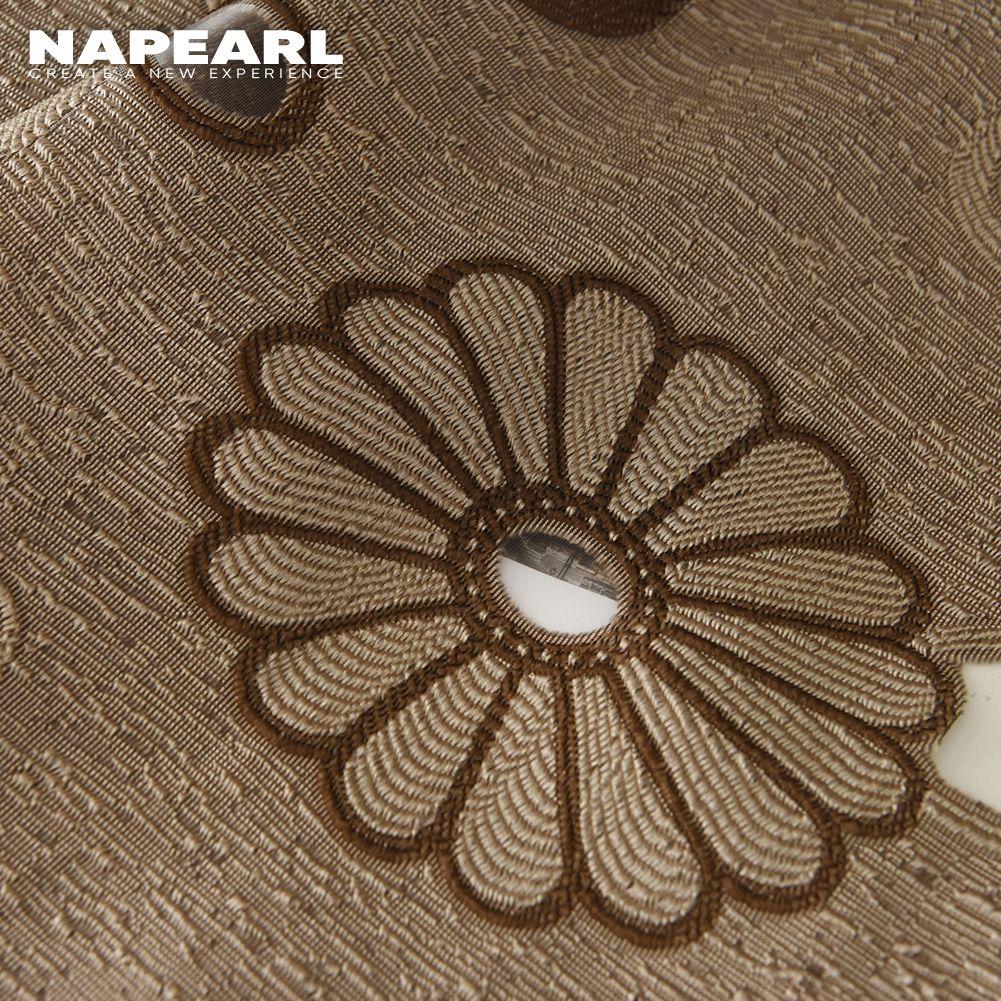 1 Stück NAPEARL Eleganter Blumen Jacquard Tüllvorhang für Schlafzimmer Wohnzimmer Fenster Heimdekoration