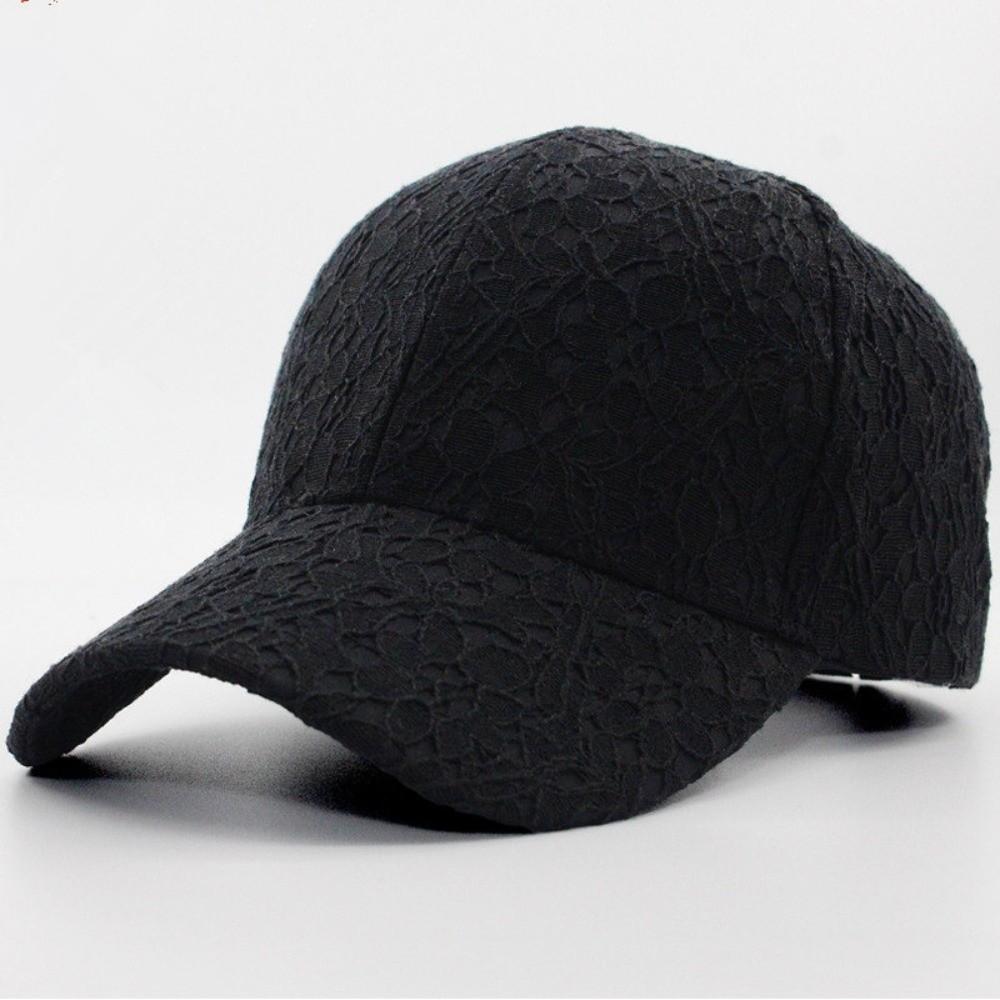 Adjustable Mesh Baseball Hat Hollow Out Outdoor Sun Hat Fashion Floral Lace Baseball Cap  For Women