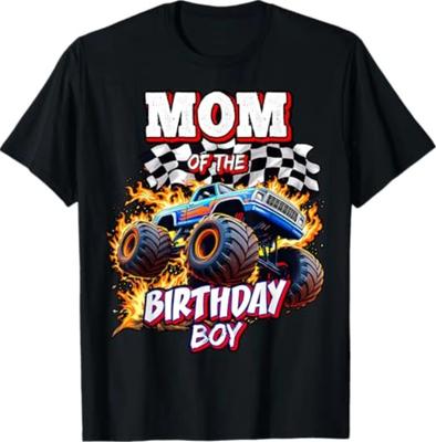 Mom of the Birthday Boy Monster Truck Birthday Novelty T-Shirt