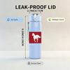 1PC Red Horse Minimalist Western Flag Print 750ml Portable Sports Water Bottle Leakproof Gym Outdoor Travel Drink Cup