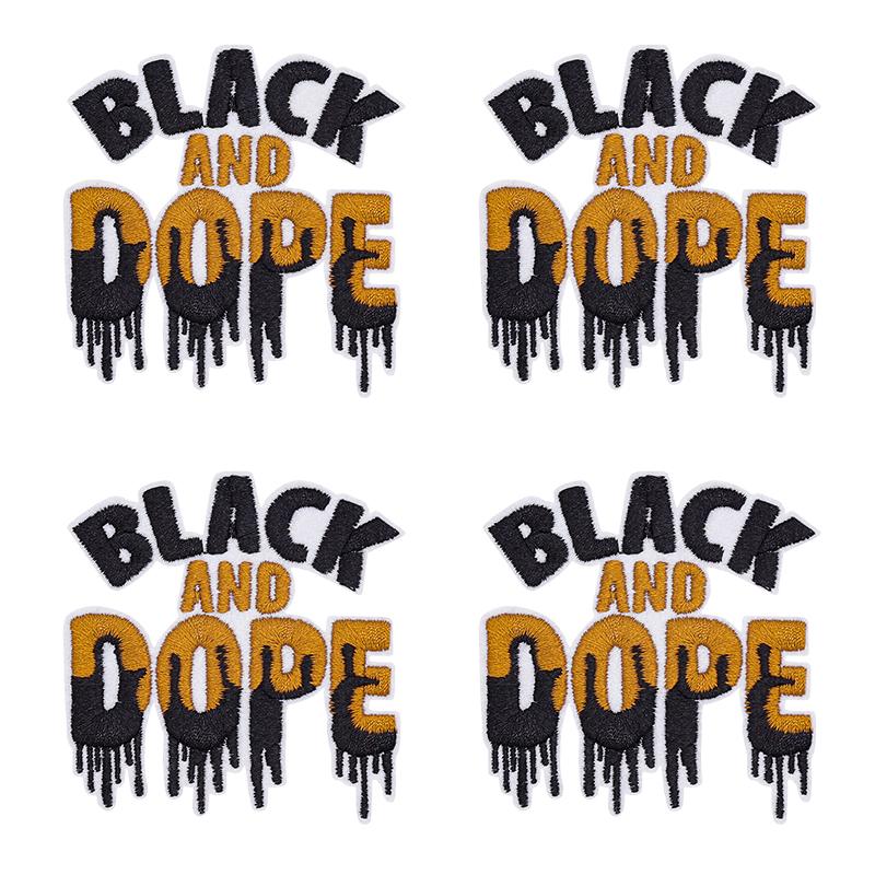 10PCS Fashion Black Girl Embroidered Patch Iron On Patches For Clothing Black Girl Magic Patches For Clothes Jackets Sewing DIY