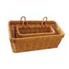 Modern Wall Mounted Basket Faux Woven Look for Bathroom Kitchen Storage Organizer for Damp Environment