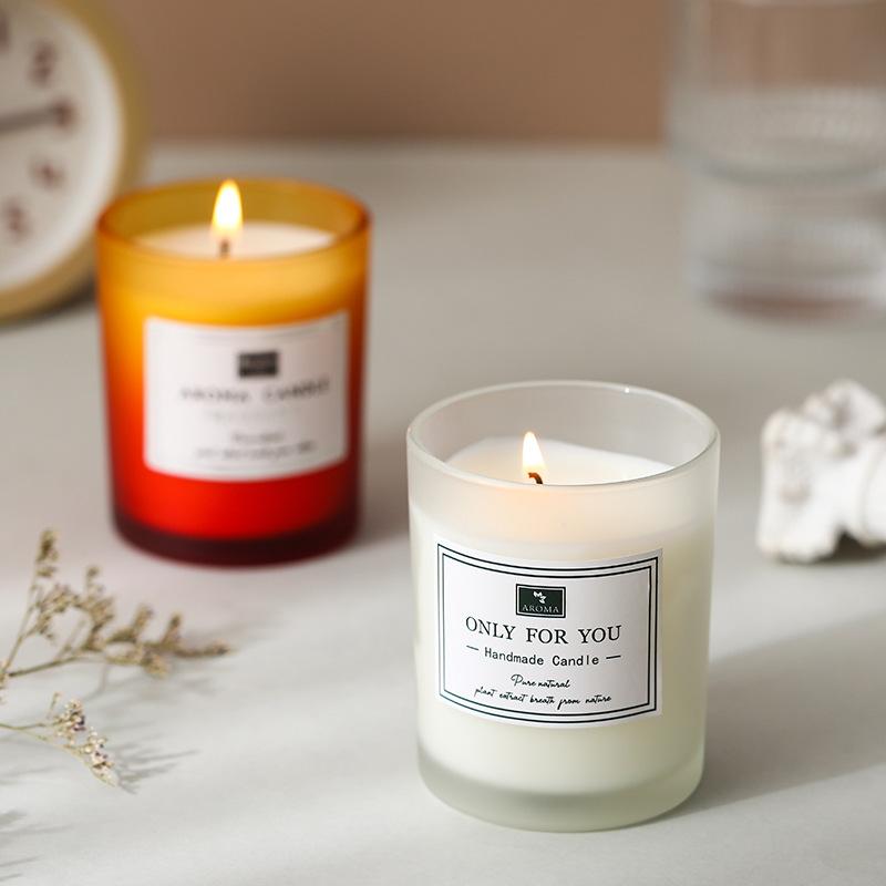 Scented Candle Color Translucent Matte Cup Smokeless Soybean Wax Fragrance Ornament