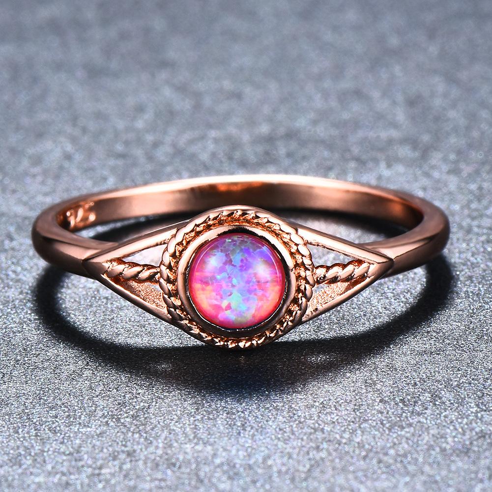 

French Retro Rose Gold Small Eye Ring for Ladies No. 10