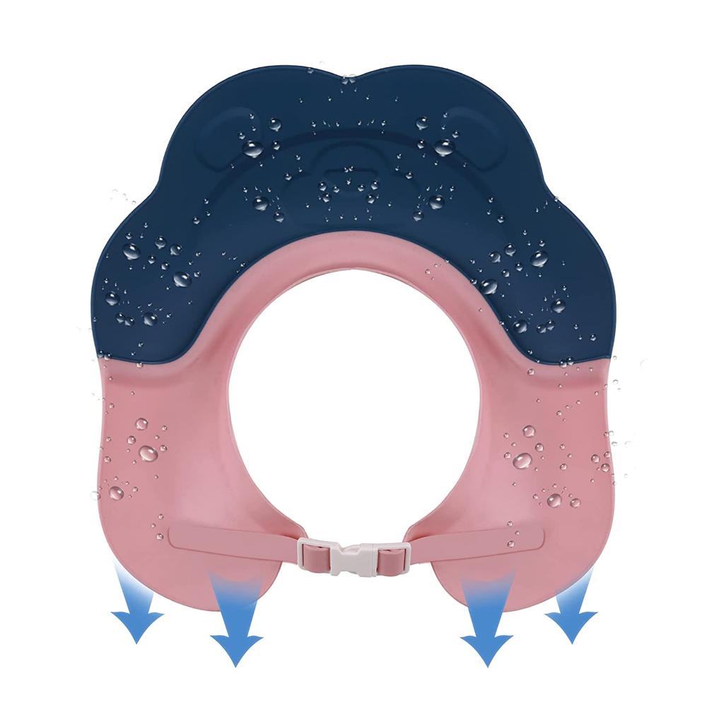 Waterproof Head Cover Adjustable Baby Bath Cap Silicone Bath Visor Shampoo Shield Baby Shower Cap