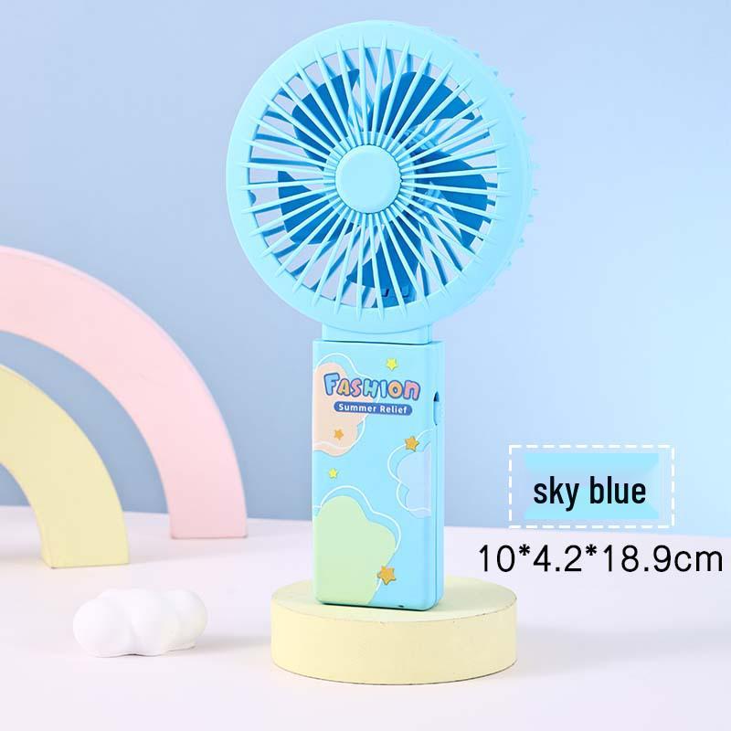 Portable USB Mini Fan - Silent Handheld & Desktop Fan for Travel or Study