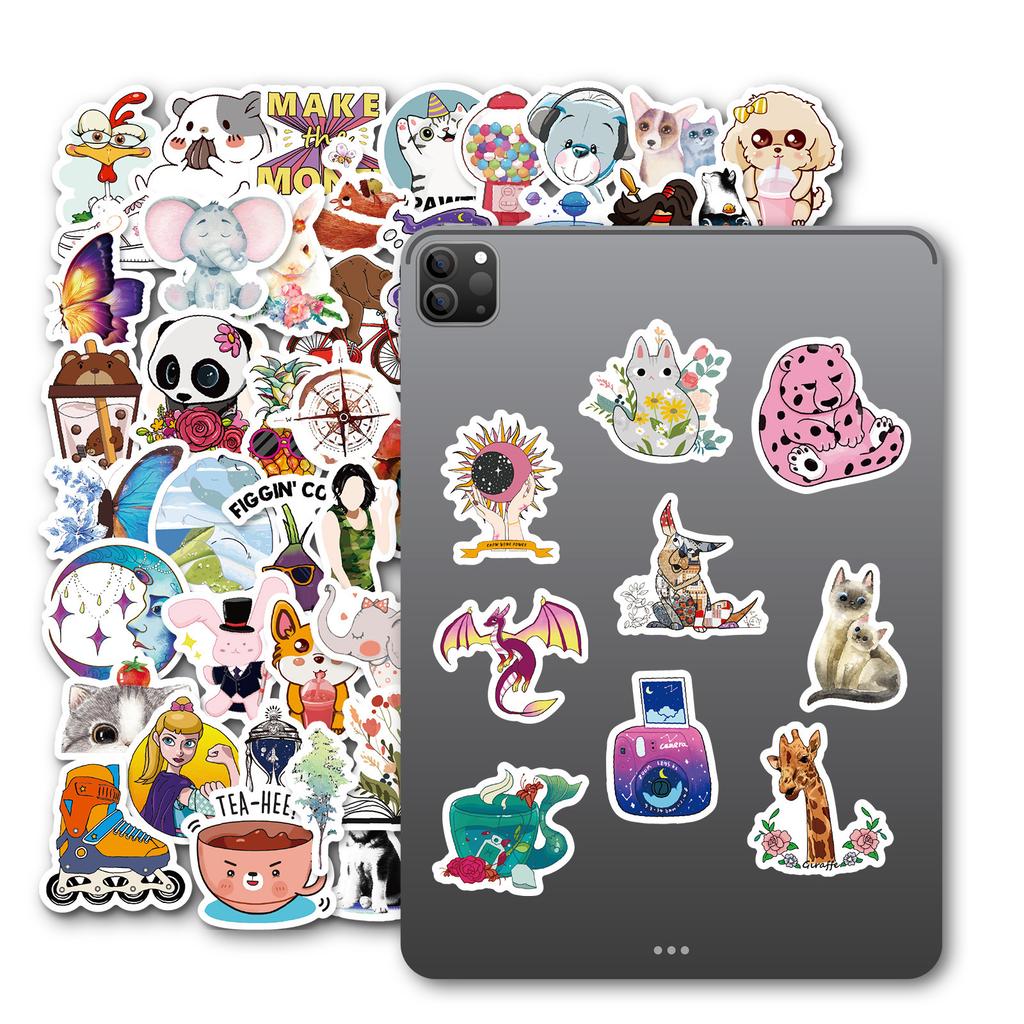 100 Small Sizes of Various Cute Animals Mixed and Match Cartoon Stickers Hand Account Computer Decoration Stickers