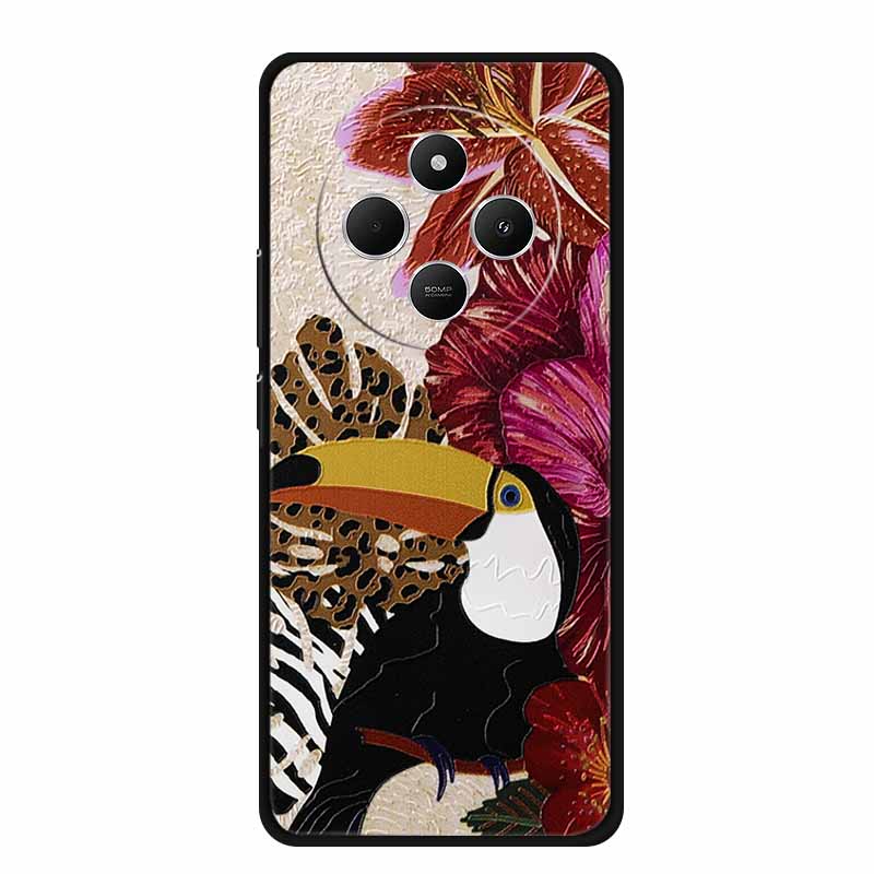 3D Emboss Case For Vivo Y300 Pro 5G Phone Case Relief Flowers Soft Silicone Coque For Vivo Y300 Pro Back Cover Case Funda Shell
