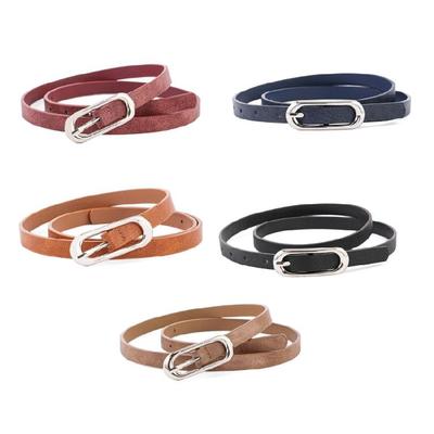 Damen Leichter PU-Leder Taillengürtel Schmal Verstellbarer Riemen Elegante Garderobe Für Formelle Lässige Outfits
