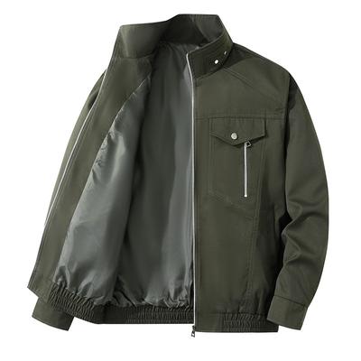 Neue Stehkragen-Arbeitsjacke für Herren Herbst und Winter Amerikanischer Outdoor-High-End-Stil Schicke Pilotenjacke