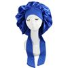Girls Four Seasons Polyester Satin Sleeping Cap for Women,Silky Bonnet Sleep Hat for Head Wrap Night Elastic Band Headsc
