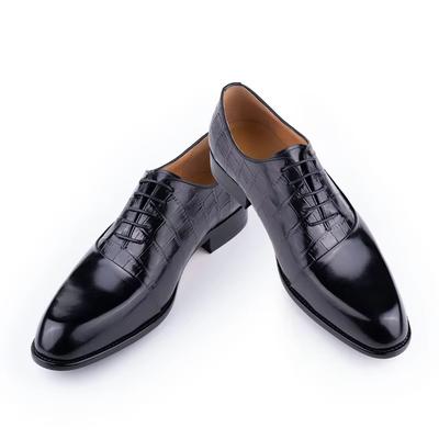 Fashion Men's Formal Dress Leather Shoes Handcrafted Factory Custom High-grade Unique Design Real Cowhide Shoes Casual Business Shoes