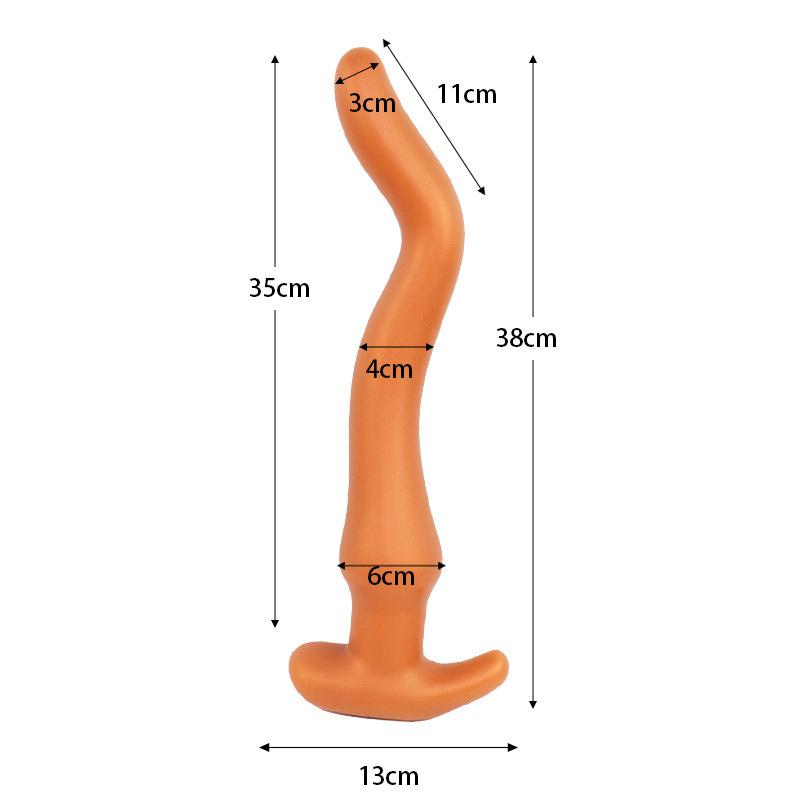Golden Dragon Anal Plug 3-Piece Set for Both Men and Women Self-pleasure Toy Soft Liquid Silicone Adult Toys for Anal Play