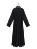 2024 Elegant Middle East Muslim Color Block Long Dress & Cardigan