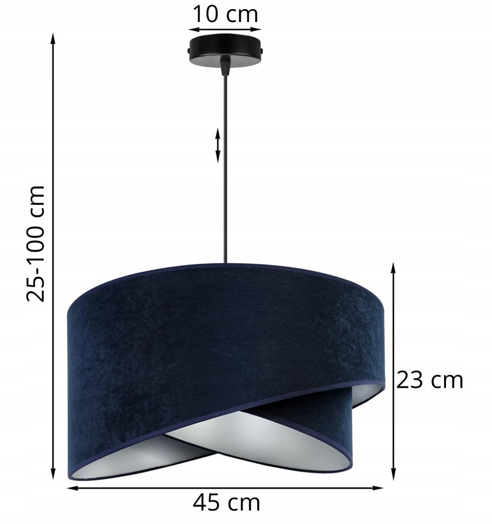 Modern Hanging Lamp Chandelier Velvet Lampshade