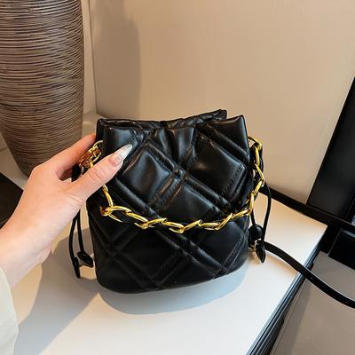 Bucket Bag, Damenhandtasche, Arbeitstasche, Tragekette, Schultertasche, Crossbody Bag, Exquisit und vielseitig, Neues Modell