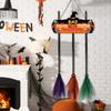 Halloween Decoration Broom Sign 3 Witches Brooms for Front Porch Wall Home Office Indoor Outdoor Wall Halloween Decoration