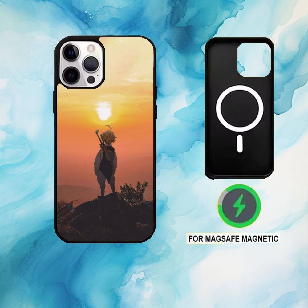 Seven D-Deadly Sins Meliodas Phone Case For iPhone17,16,15,14,13,12,11 Plus,Pro Max Magnetic For Magsafe Wireless Charging