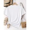 European Size Fashionable Printed Women'S T-Shirt - Comfortable And Relaxed, Round Neck, Suitable for All Seasons, Elegant Casual Top