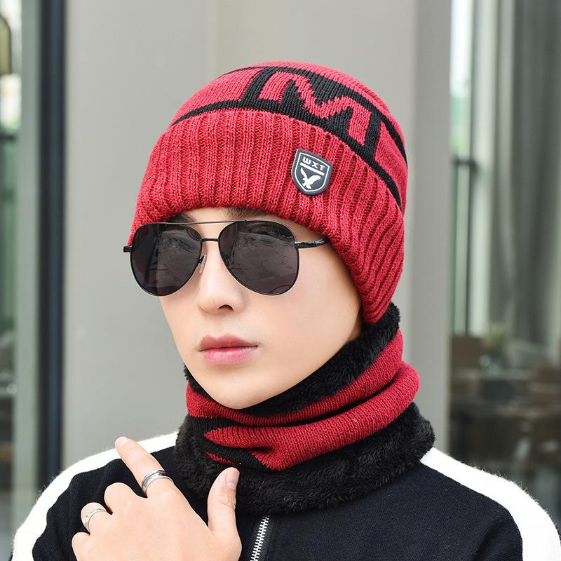 Mütze Herren Herbst und Winter Fleece Verdickt Ohrenschützer Ohrenschützer Warme Mütze Outdoor Pullovermütze Fahrradmütze Wollmütze Herren