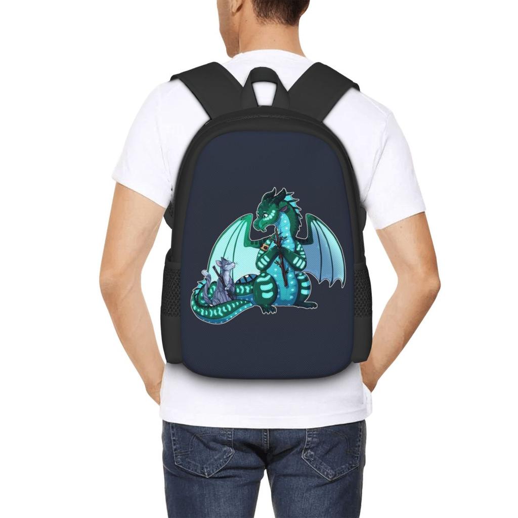 Wings Of Fire & Warriors - Turtle And Jayfeather Student Backpack School Bag Hiking Travel Daypack for Bookbag Shoulder Bags