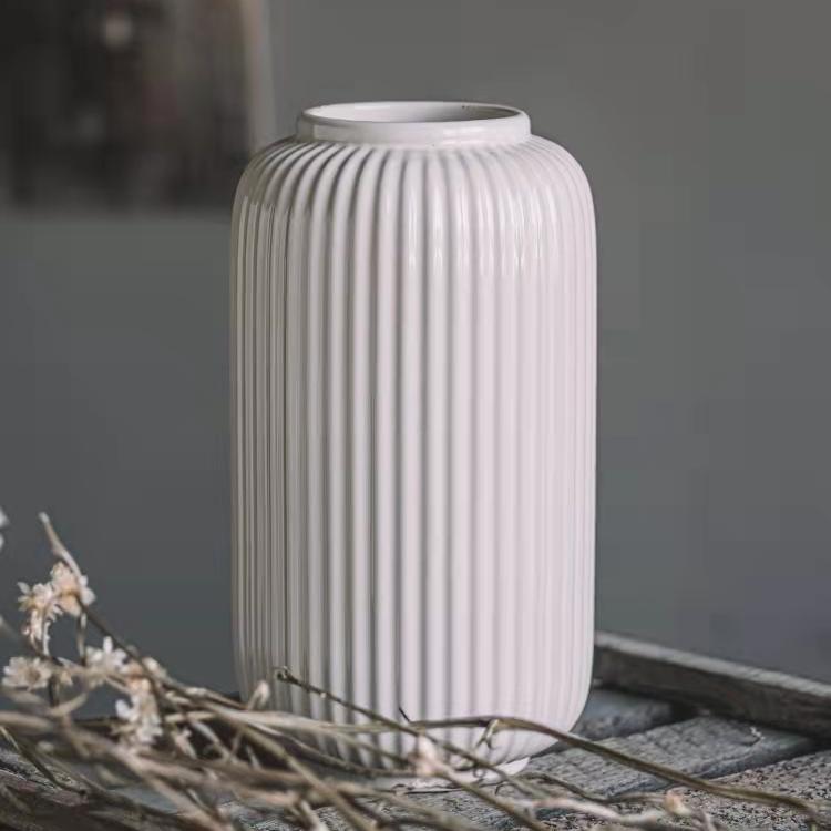 White Vase Ceramics Vases Minimalist Modern Terrarium Nordic Simple Living Room Flower Pot Decoration Home Decor Decoracion