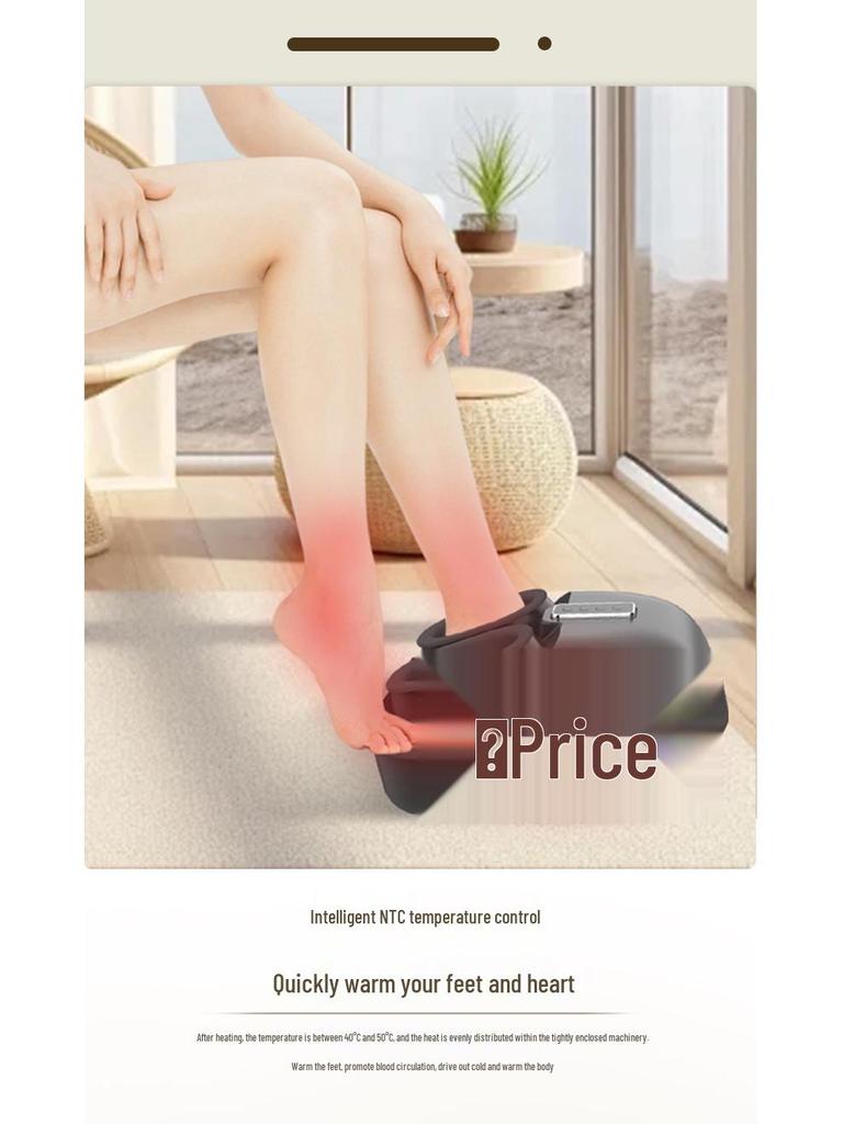 Air Pressure Heated Foot Massager with Kneading and Compression