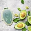 Reusable Avocado Storage Container Plastic Flip Top Fresh Fruit Keeper Box Rectangle Shape Food Saver Pod Dishwasher Safe