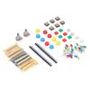 Electronics Components Kit Resistors LEDs Switch Potentiometer Compatible with for Raspberry Pi