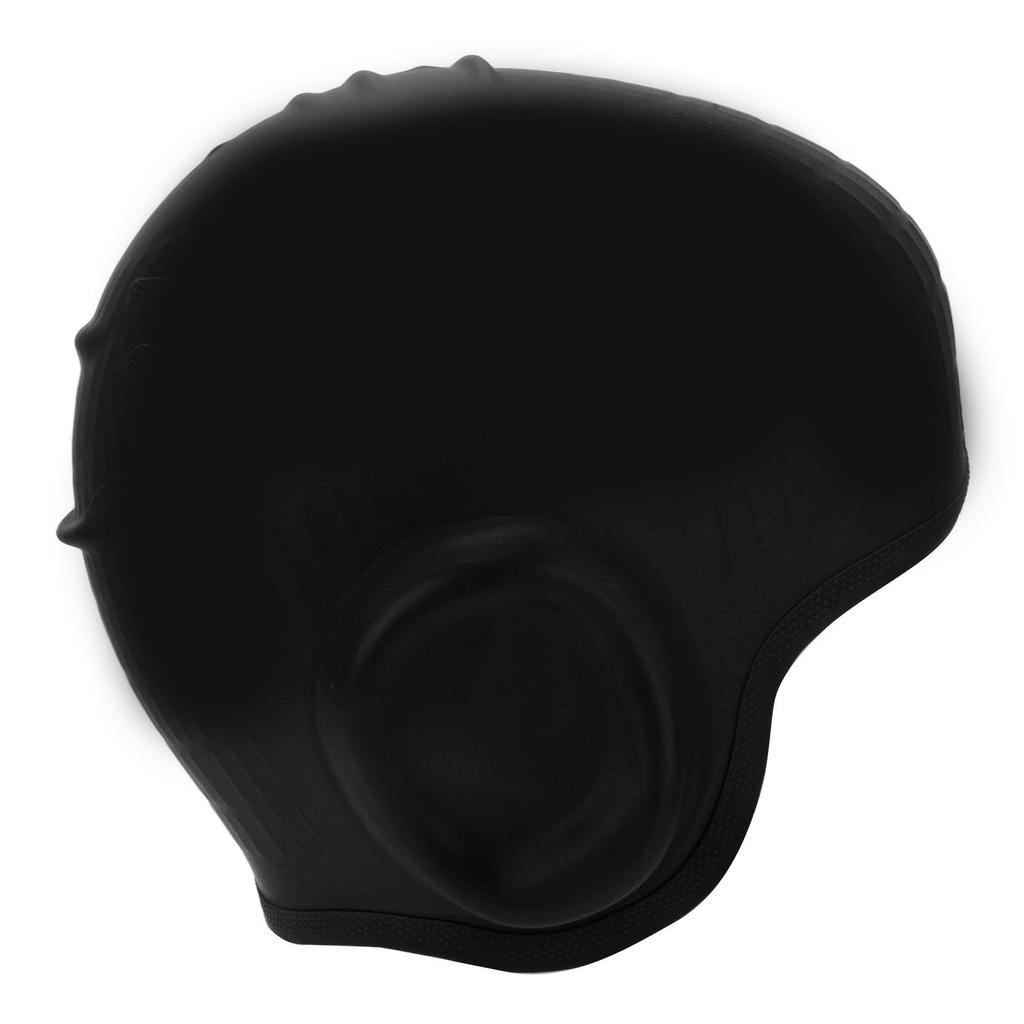Waterproof Silicone Swimming with Ear 3D Strong Elasticity Hair Swimming Hat for Adults