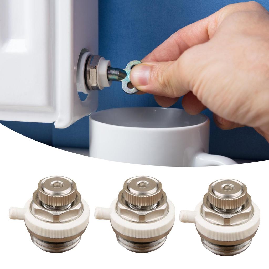 3Pcs Automatic Bleed Valve 1/2inch 3/4inch Bleed Plug Valve Radiator Bleed Valve Self Bleeding Radiator Valve