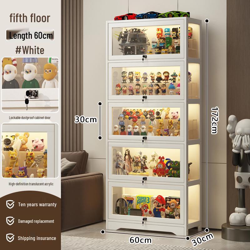 Acrylic Glass Display Cabinet with Lock for Toys and Prizes