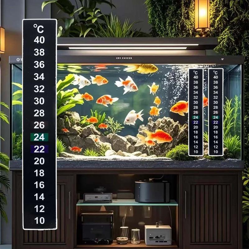 5/1pcs Fish Tank Temperature Sticker LCD Temperature Sensing 10-40 ℃ Fish Tank Water Temperature Measurement Patch Aquarium Tool