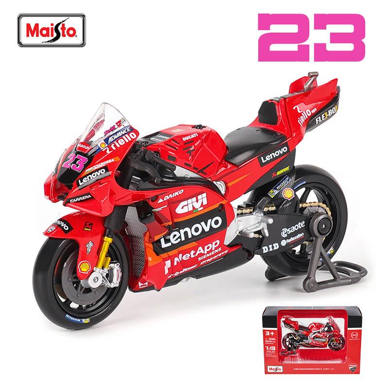 

Майсто 1:18 2023 Команда Ducati Lenovo #1 Баньяйя Чемпионский пилот Moto GP Гонки литьевой сплав мотоцикл Коллекция моделей подарок игрушка