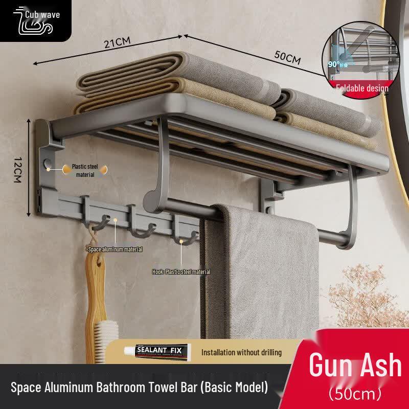 MDNG Foldable Bathroom Towel Rack