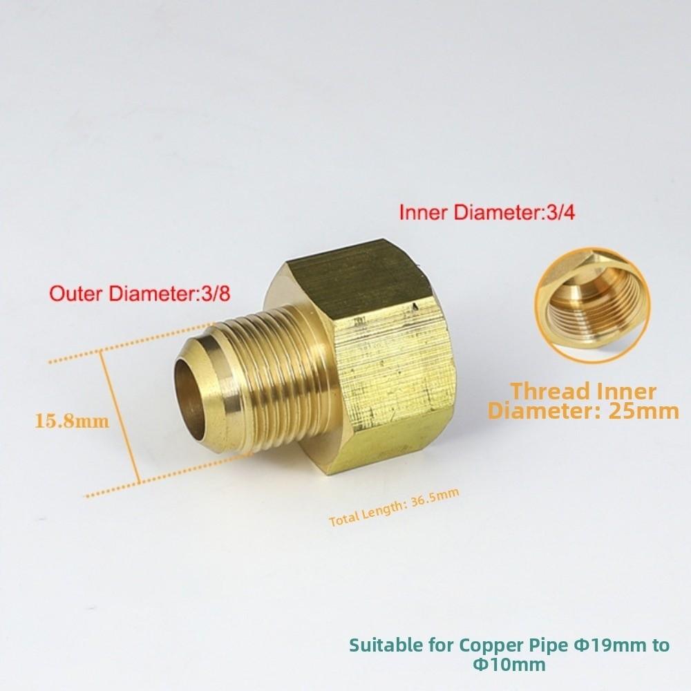 Female To Male Brass Pipe Connector 1/4 3/8 1/2 3/4 Inch AC Coupler Adapeter Flare Fitting
