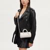 COACH Lacey 19 Logo Leather Shoulder Crossbody Tote Small Women's White