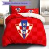 Croatian Football Federation  Pattern Bedding Quilt Set  Home Decoration  Gift (1 * Duvet Cover + 2 * Pillowcase  Without Core)