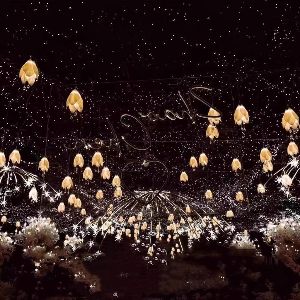 Lily of the Valley Chandelier: 5 or 10 Head Wedding & Mall Ceiling Decoration