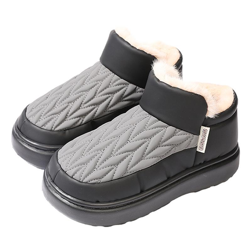 Snow boots winter warm, velvet, non-slip, waterproof and cold-proof, Northeast fur integrated outer wear cotton slippers