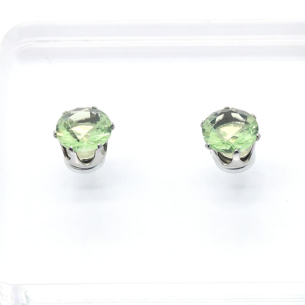 Stainless Steel Zirconia Magnetic Ear Clip - No Piercing Needed, Sparkly Hole-Free Stud for Girls