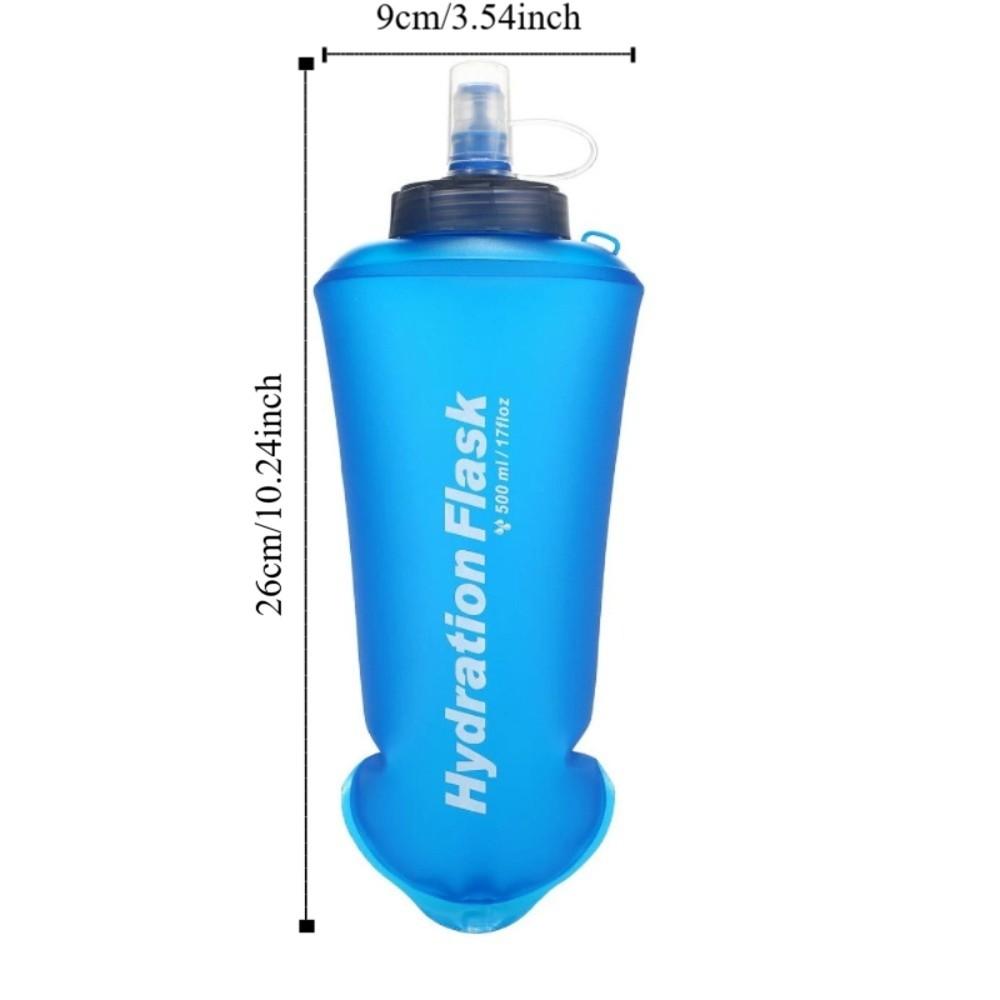 2 Pcs 500ml Foldable Water Bottle TPU Portable Water Bottle Durable Soft Water Bottle  Running