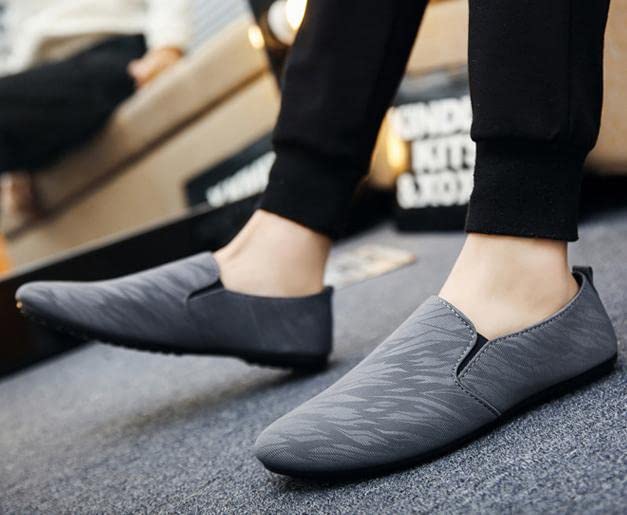 Aspersio Camouflage Design Laceless Casual Shoes for Driving Patterned Lightweight Outdoor Business Deck Office Elegant Thin Stays Stylish Shoes