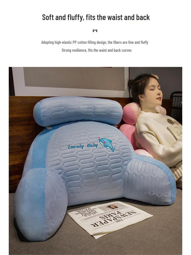 Ice Silk Headboard Cushion: Soft Backrest and Lumbar Support Pillow for Bed and Sofa
